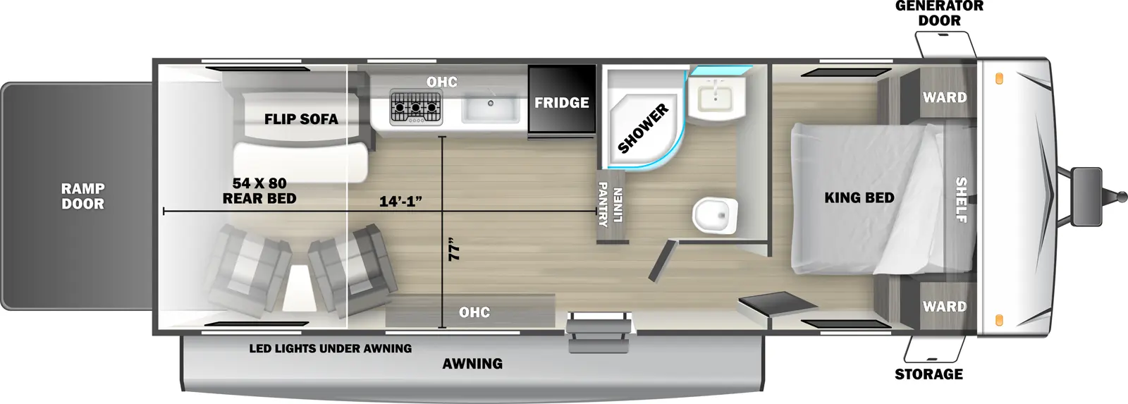 The Sandstorm 2530SRE is a toy hauler that has one entry and zero slide outs. Exterior features include: fiberglass exterior and awning. Interiors features include: front bedroom.